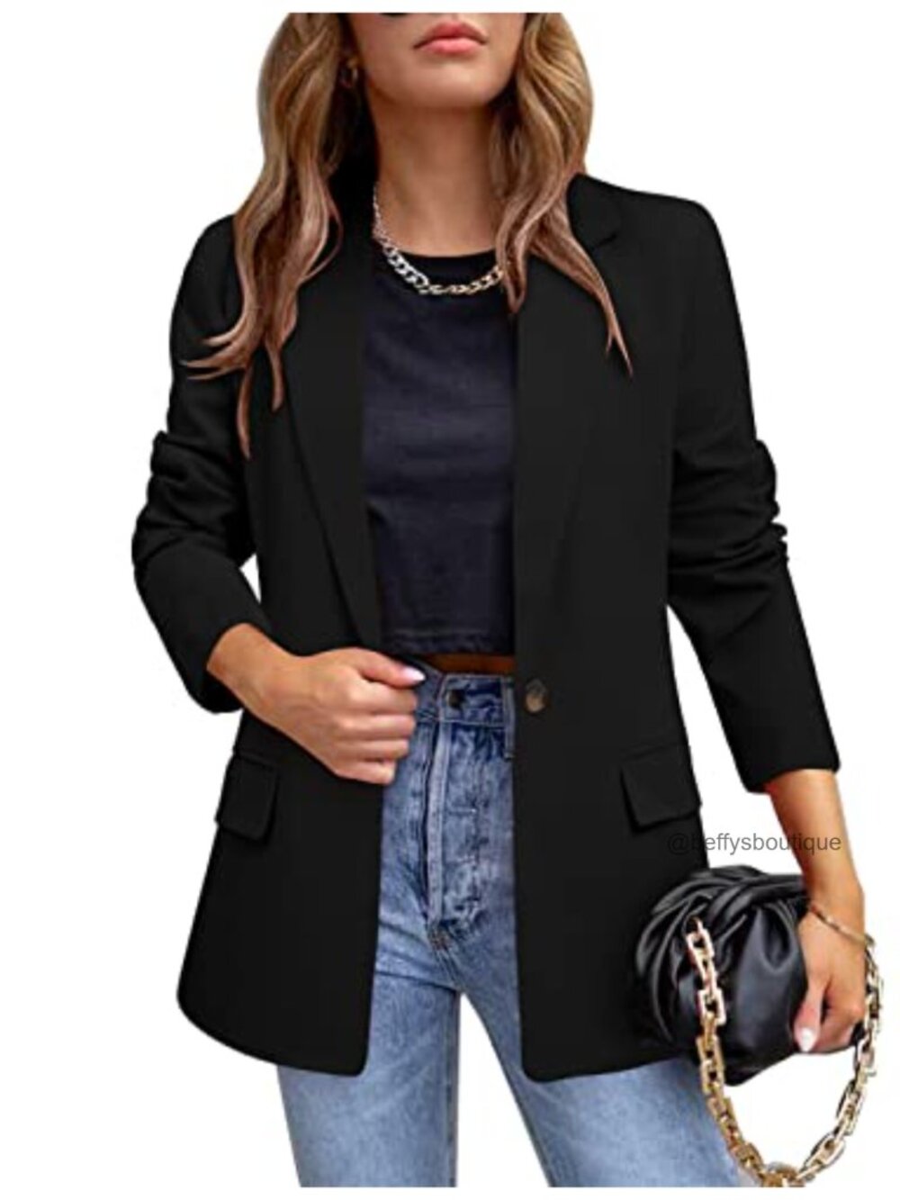 Womens Lightweight Open Front Blazer Long Sleeve Notch Lapel Business Casual